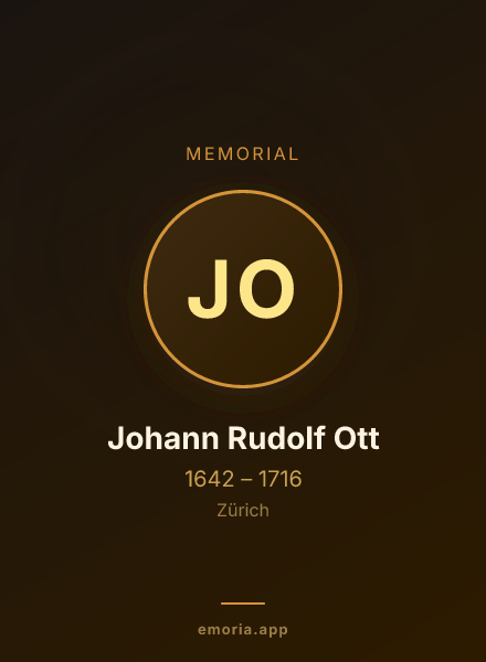 Memorial portrait of Johann Rudolf Ott