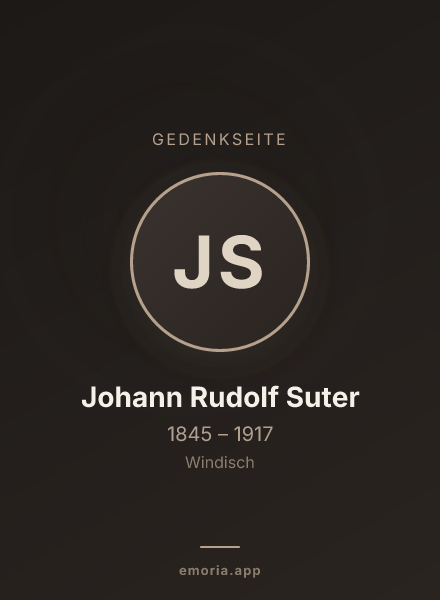 Gedenkportrait von Johann Rudolf Suter