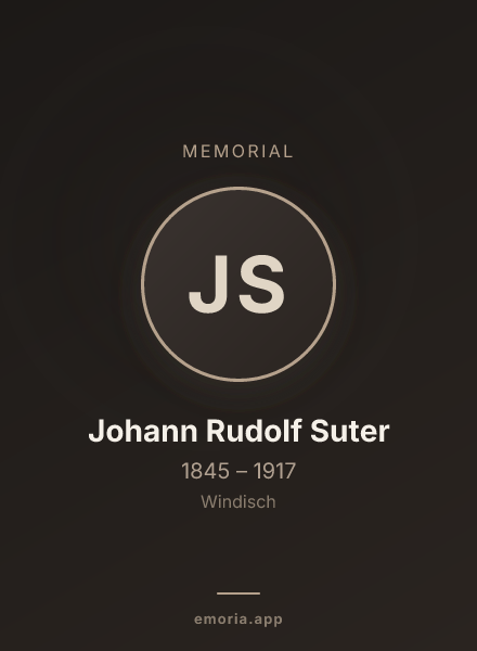 Memorial portrait of Johann Rudolf Suter