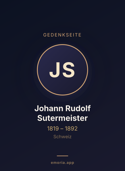 Gedenkportrait von Johann Rudolf Sutermeister