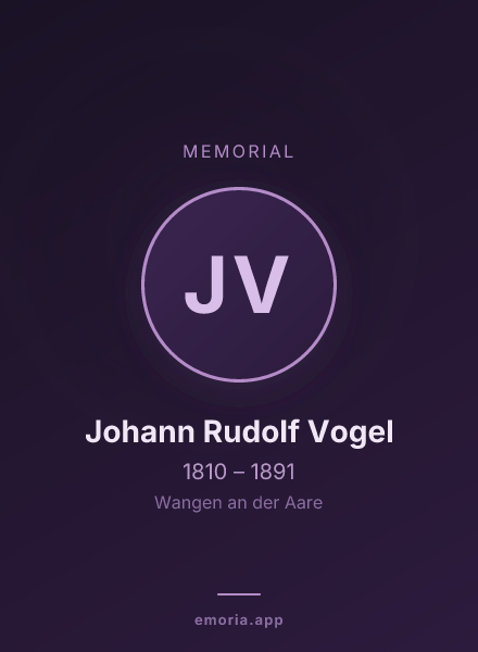 Memorial portrait of Johann Rudolf Vogel
