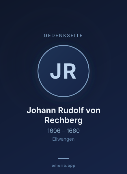 Gedenkportrait von Johann Rudolf von Rechberg