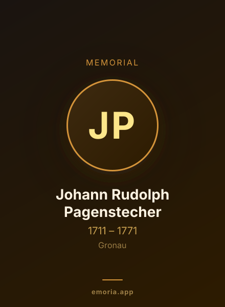 Memorial portrait of Johann Rudolph Pagenstecher