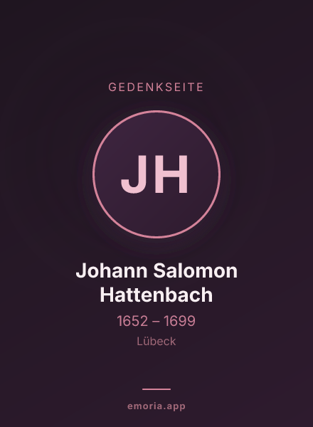 Gedenkportrait von Johann Salomon Hattenbach