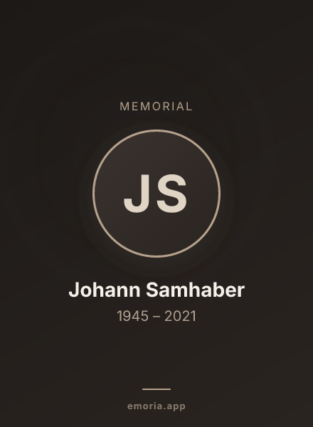 Memorial portrait of Johann Samhaber