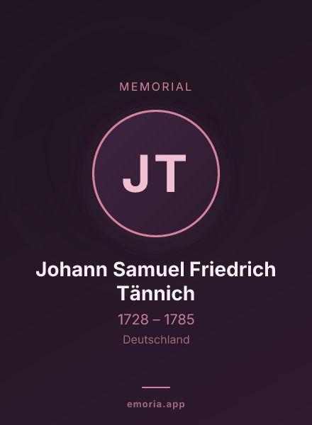 Memorial portrait of Johann Samuel Friedrich Tännich