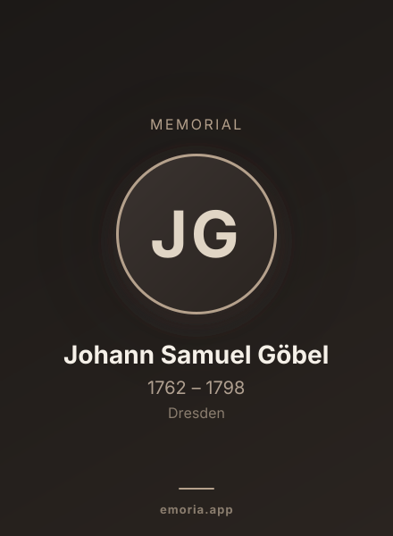 Memorial portrait of Johann Samuel Göbel