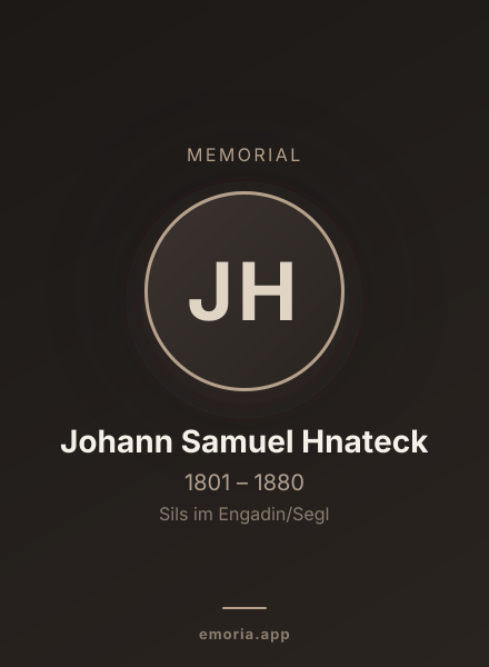 Memorial portrait of Johann Samuel Hnateck