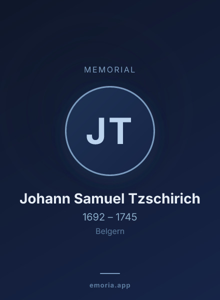 Memorial portrait of Johann Samuel Tzschirich