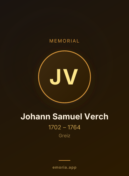Memorial portrait of Johann Samuel Verch