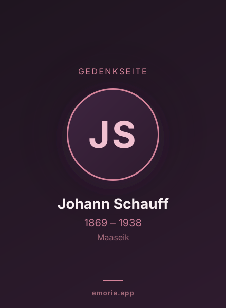 Gedenkportrait von Johann Schauff