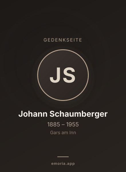 Gedenkportrait von Johann Schaumberger
