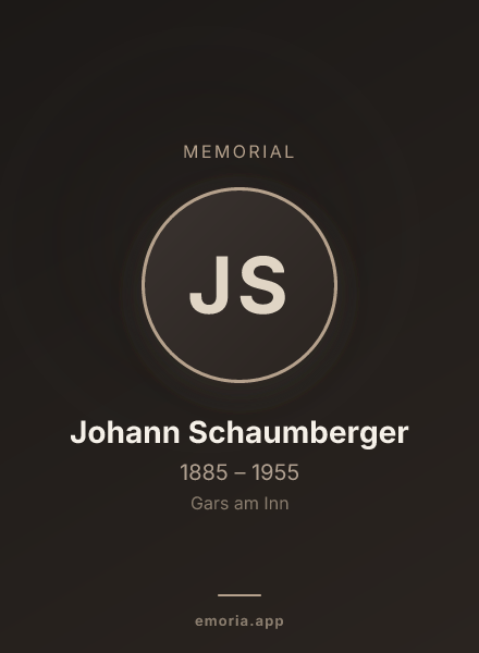 Memorial portrait of Johann Schaumberger