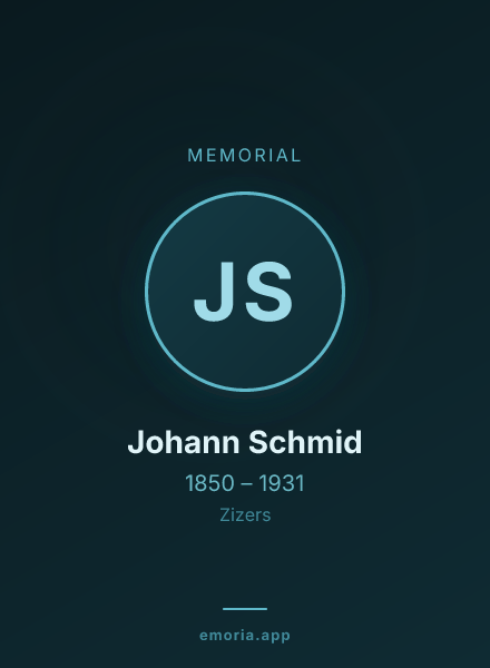 Memorial portrait of Johann Schmid