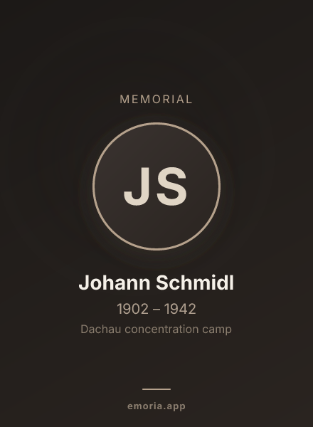 Memorial portrait of Johann Schmidl