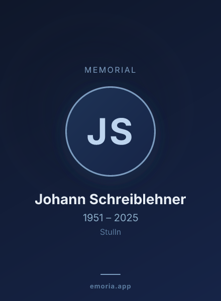 Memorial portrait of Johann Schreiblehner