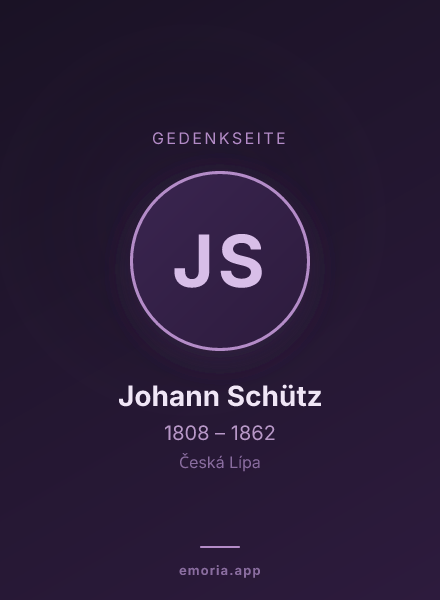 Gedenkportrait von Johann Schütz