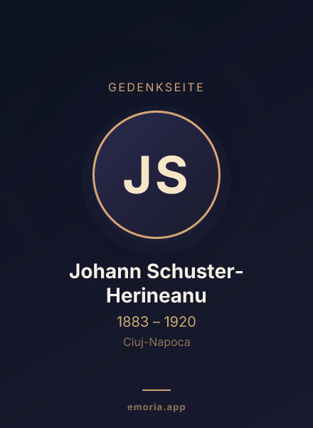 Gedenkportrait von Johann Schuster-Herineanu