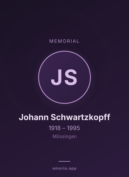 Memorial portrait of Johann Schwartzkopff