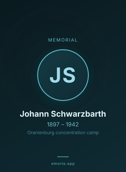 Memorial portrait of Johann Schwarzbarth
