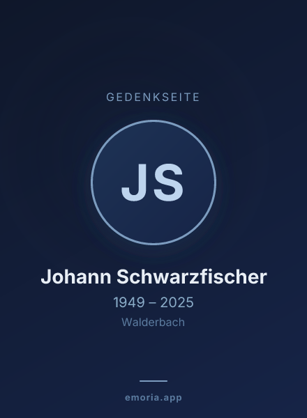 Gedenkportrait von Johann Schwarzfischer