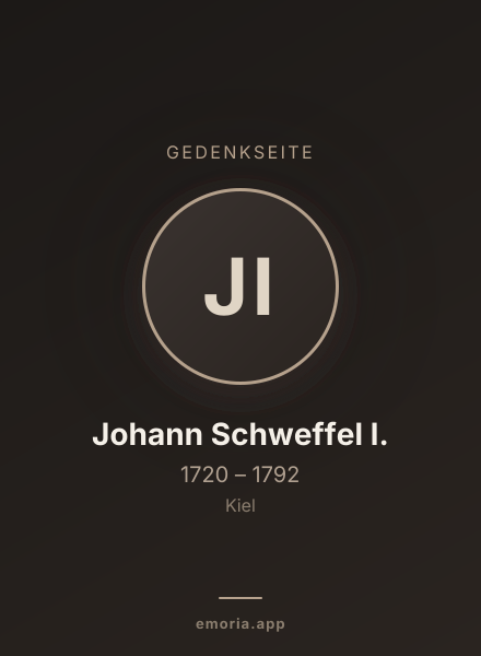 Gedenkportrait von Johann Schweffel I.