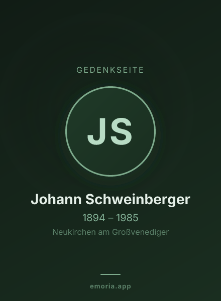 Gedenkportrait von Johann Schweinberger