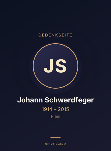 Gedenkportrait von Johann Schwerdfeger