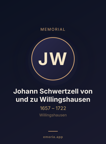 Memorial portrait of Johann Schwertzell von und zu Willingshausen