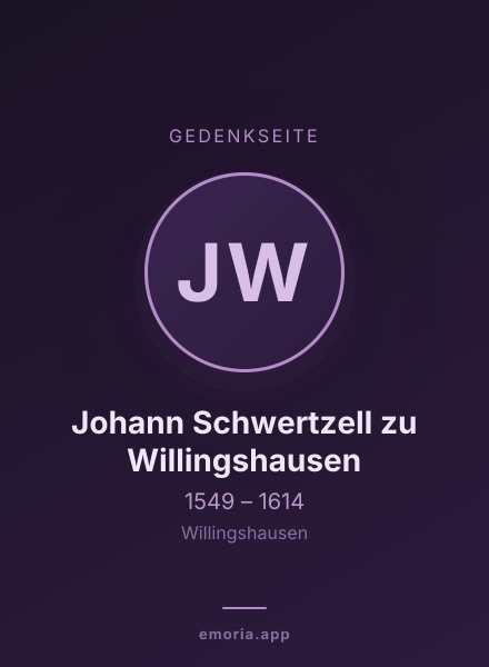 Gedenkportrait von Johann Schwertzell zu Willingshausen