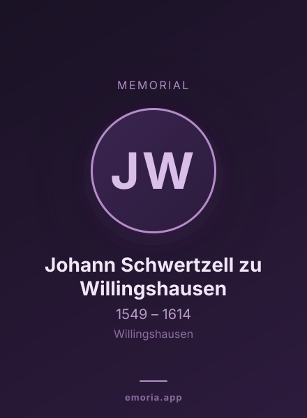Memorial portrait of Johann Schwertzell zu Willingshausen