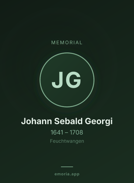 Memorial portrait of Johann Sebald Georgi