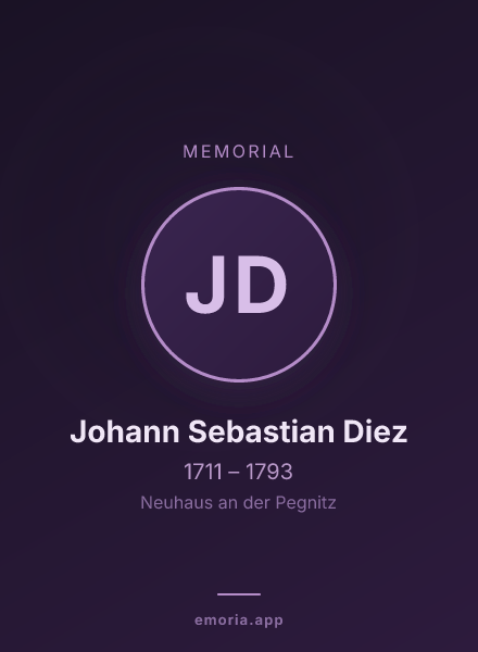 Memorial portrait of Johann Sebastian Diez