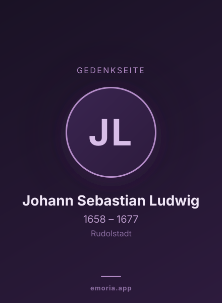 Gedenkportrait von Johann Sebastian Ludwig