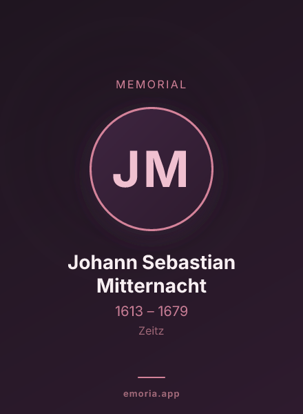 Memorial portrait of Johann Sebastian Mitternacht
