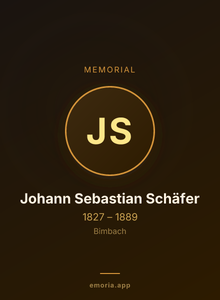 Memorial portrait of Johann Sebastian Schäfer
