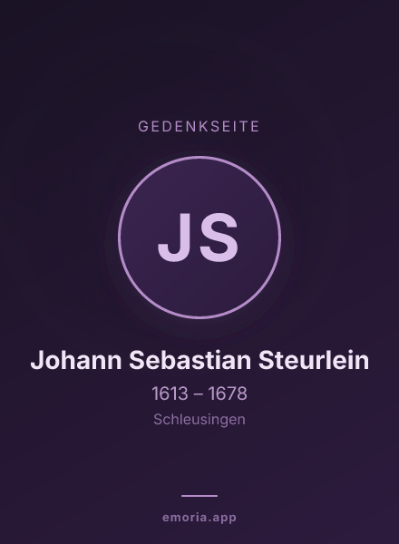 Gedenkportrait von Johann Sebastian Steurlein