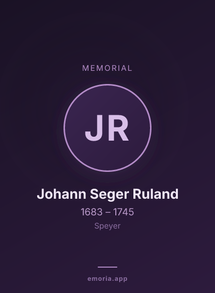Memorial portrait of Johann Seger Ruland