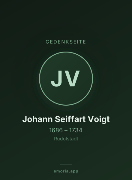 Gedenkportrait von Johann Seiffart Voigt