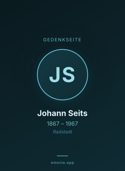 Gedenkportrait von Johann Seits