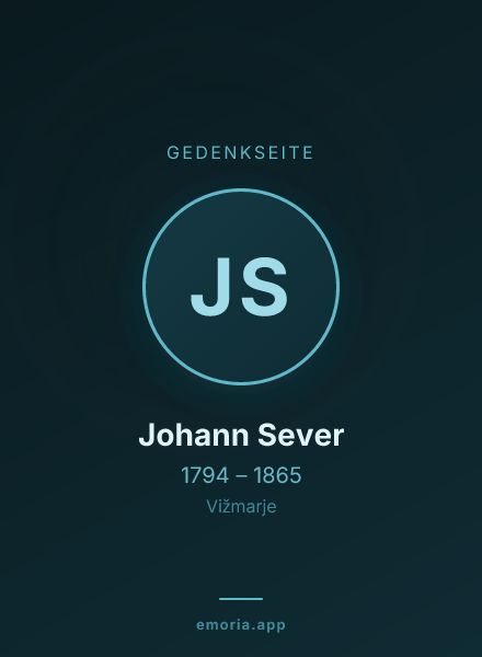 Gedenkportrait von Johann Sever