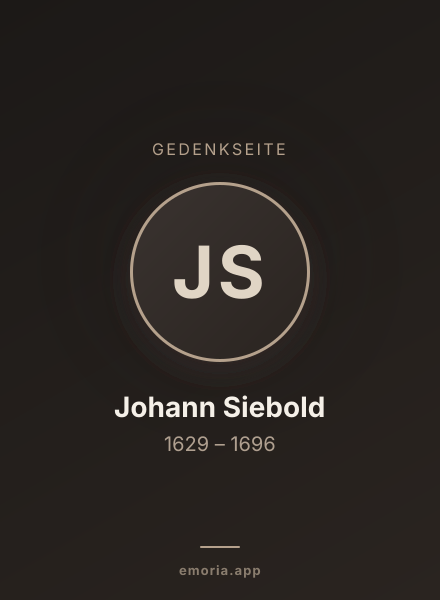 Gedenkportrait von Johann Siebold