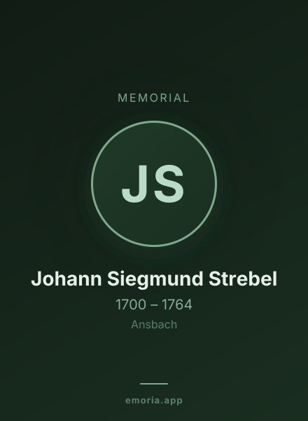 Memorial portrait of Johann Siegmund Strebel