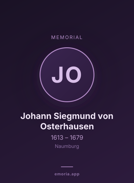 Memorial portrait of Johann Siegmund von Osterhausen