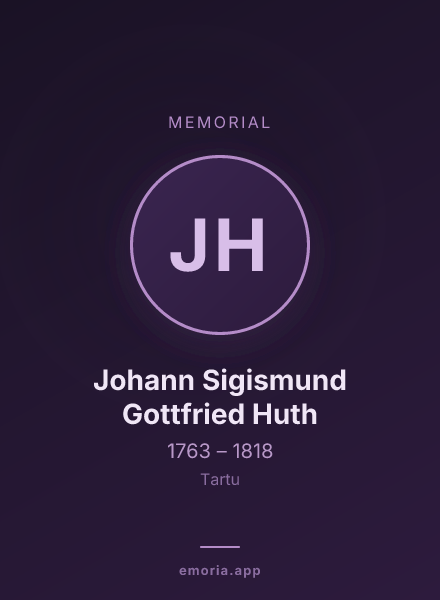Memorial portrait of Johann Sigismund Gottfried Huth
