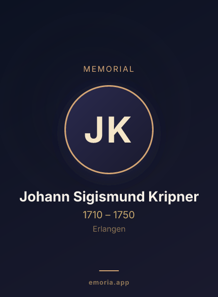 Memorial portrait of Johann Sigismund Kripner
