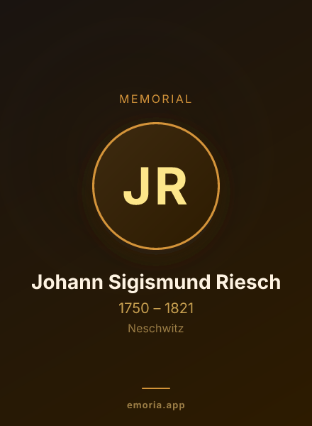Memorial portrait of Johann Sigismund Riesch