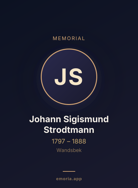 Memorial portrait of Johann Sigismund Strodtmann