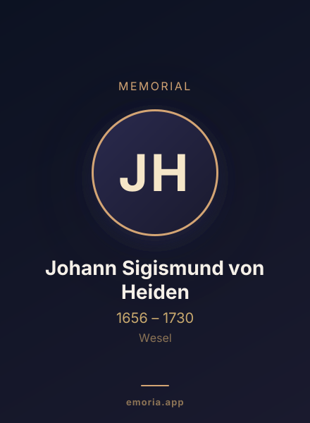 Memorial portrait of Johann Sigismund von Heiden