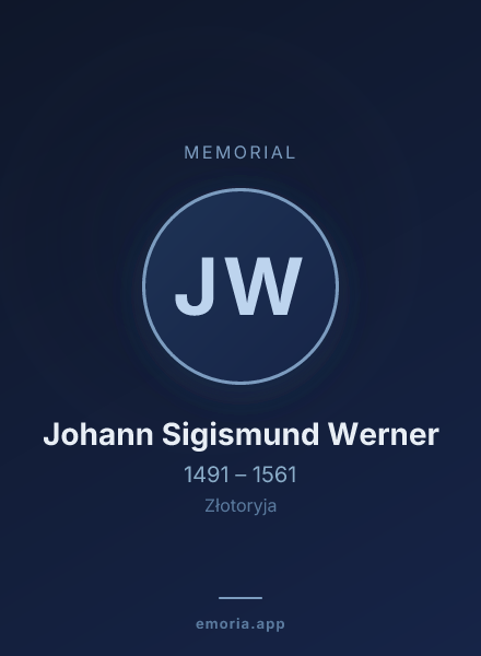 Memorial portrait of Johann Sigismund Werner